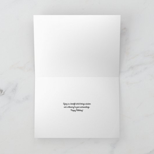 Oude Oude Huis  Art Birthday Kaart (Binnen)