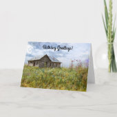 Oude Oude Huis  Art Birthday Kaart (Voorkant)