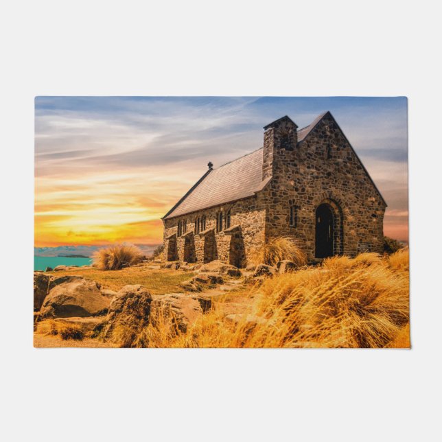 Oude Oude Kerk op de Vloermat der Plains Deurmat (Voorkant)