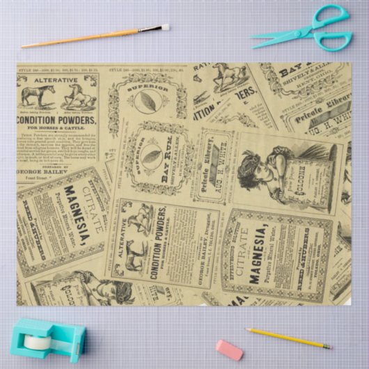  Oude Oude Krant Tissuepapier (Craft)