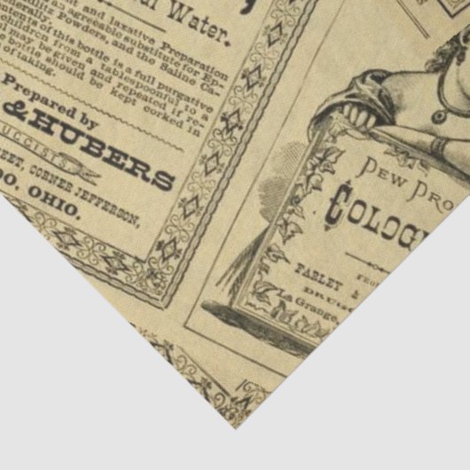  Oude Oude Krant Tissuepapier (Detail)