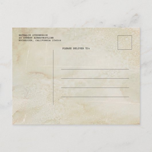  Oude Oude Oude Oude Oude Leeftijd sparen de Foto  Aankondigingskaart (Achterkant)