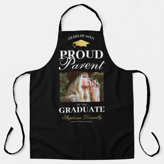 Oude ouder van de Afstuderen foto BBQ Schort (Voorkant)
