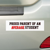 Oude ouder van een Gemiddelde Student Bumpersticker (Op auto)