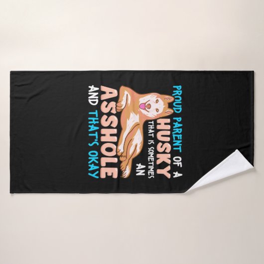 Oude ouder van een handige hond badhanddoek (Badhanddoek)