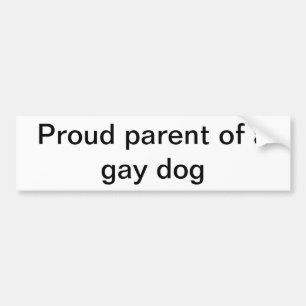 Oude ouder van een homoseksuele hond bumpersticker