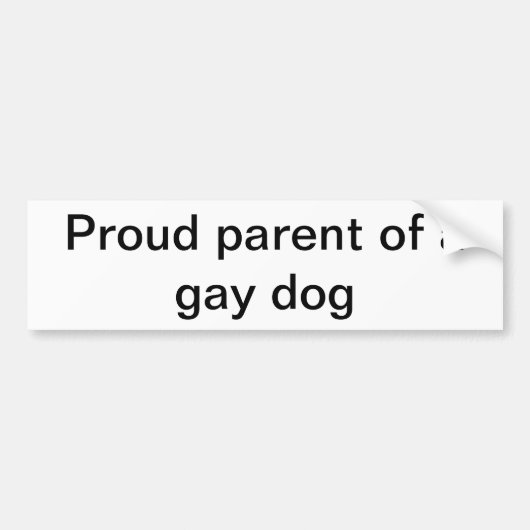 Oude ouder van een homoseksuele hond bumpersticker (Voorkant)