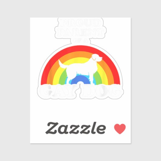 Oude ouder van een homoseksuele hond - LGBT Honden Sticker (Vel)