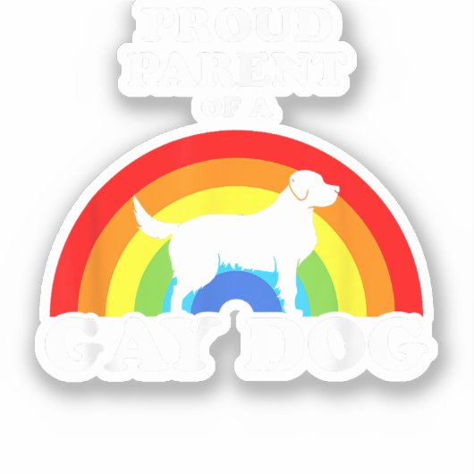 Oude ouder van een homoseksuele hond - LGBT Honden Sticker (Voorkant)