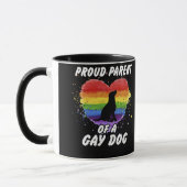 Oude ouder van een homoseksuele hond LGBT Pride Mok (Links)