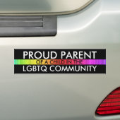 Oude ouder van een kind in de LGBTQ-gemeenschap Bumpersticker (Op auto)