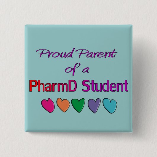 Oude ouder van een PharmD student Vierkante Button 5,1 Cm (Voorkant)
