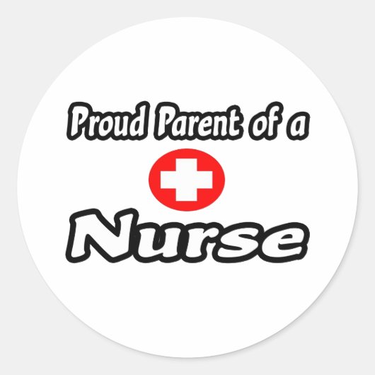 Oude ouder van een verpleegster ronde sticker (Voorkant)