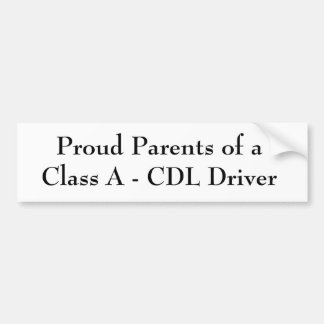 Oude ouders van klasse A - CDL-bestuurder Bumpersticker