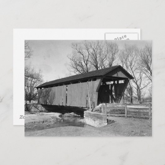 Oude overdekte brug briefkaart (Voorkant / Achterkant)