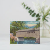 , oude overdekte brug in Vermont Briefkaart (Staand voorkant)