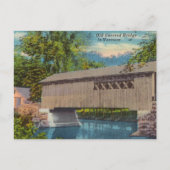 , oude overdekte brug in Vermont Briefkaart (Voorkant)