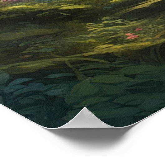 Oude overwoekerde Bossen Poster (Hoek)