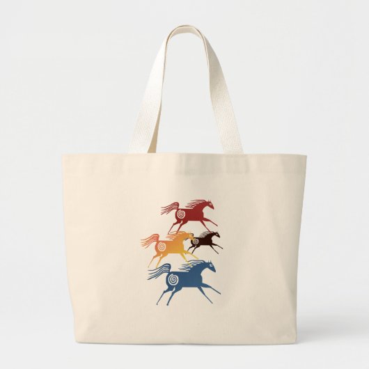 Oude paarden grote tote bag (Voorkant)
