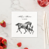 Oude Paarden Moeder Baby Veulen Servetten (Insitu)
