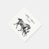 Oude Paarden Moeder Baby Veulen Servetten (Hoek)