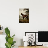 Oude Paarden Schilderij Poster (Thuiskantoor)