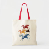 Oude paarden tote bag (Voorkant)
