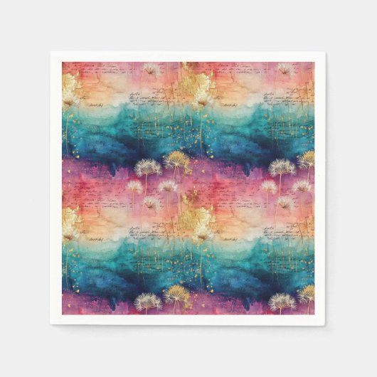 Oude Paardenbloem Abstract Patroon (1) Servet (Voorkant)