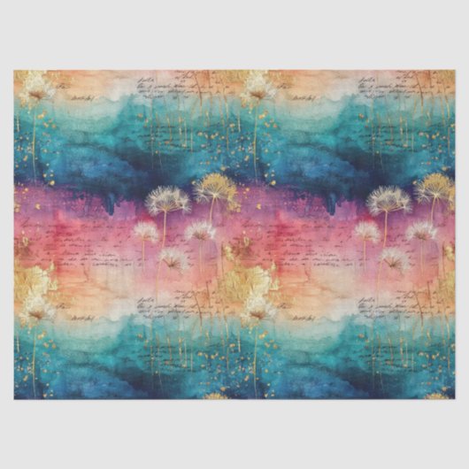 Oude Paardenbloem Abstract Patroon (1) Tissuepapier (Voorkant)