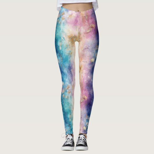 Oude Paardenbloem Abstract Patroon (2) Leggings (Voorkant)