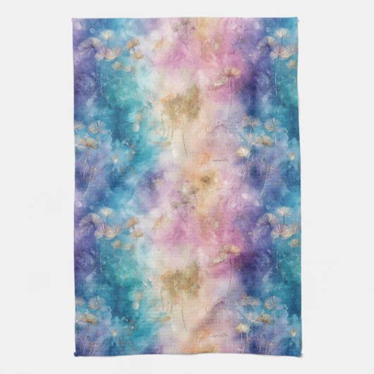 Oude Paardenbloem Abstract Patroon (2) Theedoek (Verticaal)