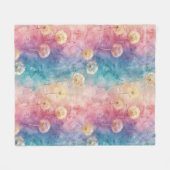 Oude Paardenbloem Abstract Patroon (3) Fleece Deken (Voorkant (Horizontaal))