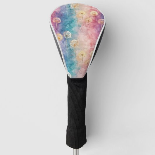 Oude Paardenbloem Abstract Patroon (3) Golfheadcover (Voorkant)
