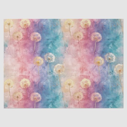 Oude Paardenbloem Abstract Patroon (3) Tissuepapier (Voorkant)