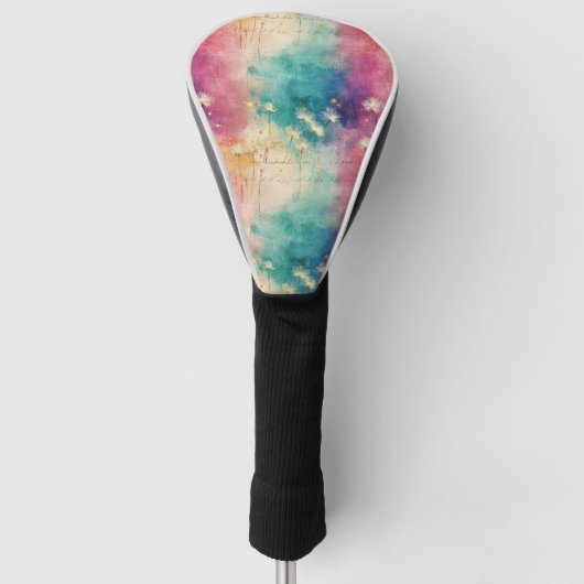 Oude Paardenbloem Abstract Patroon (4) Golfheadcover (Voorkant)