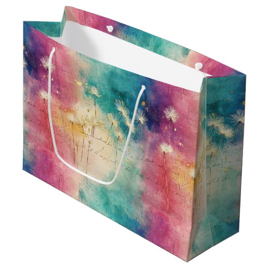 Oude Paardenbloem Abstract Patroon (4) Groot Cadeauzakje (Voorkant Gekanteld)