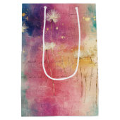 Oude Paardenbloem Abstract Patroon (4) Medium Cadeauzakje (Achterkant)
