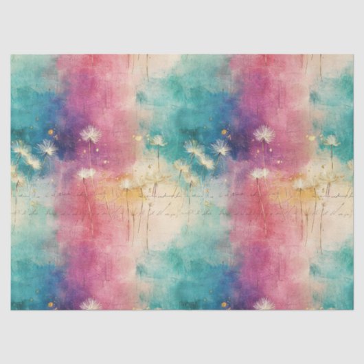 Oude Paardenbloem Abstract Patroon (4) Tissuepapier (Voorkant)