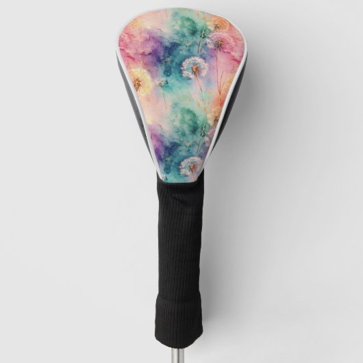 Oude Paardenbloem Abstract Patroon (5) Golfheadcover (Voorkant)