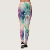 Oude Paardenbloem Abstract Patroon (5) Leggings (Achterkant)