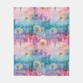 Oude Paardenbloem Abstract Patroon (6) Fleece Deken (Voorkant)