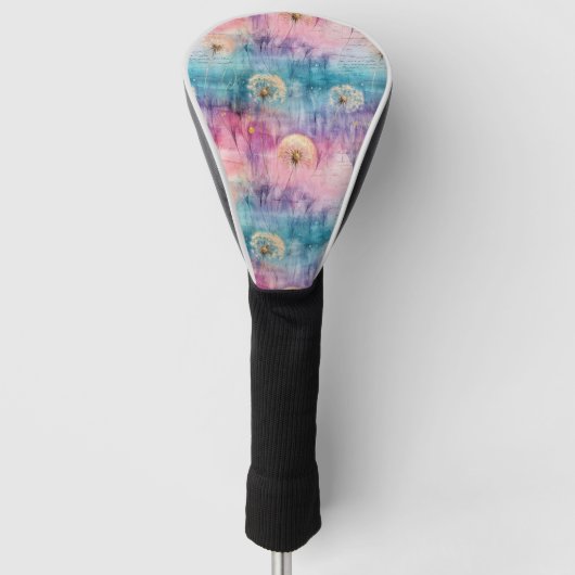 Oude Paardenbloem Abstract Patroon (6) Golfheadcover (Voorkant)