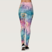 Oude Paardenbloem Abstract Patroon (6) Leggings (Achterkant)