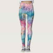Oude Paardenbloem Abstract Patroon (6) Leggings (Voorkant)
