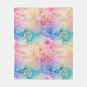 Oude Paardenbloem Abstract Patroon (7) Fleece Deken (Voorkant)