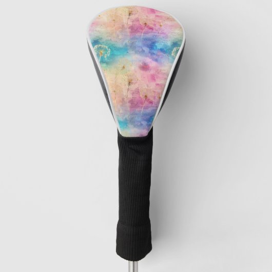Oude Paardenbloem Abstract Patroon (7) Golfheadcover (Voorkant)