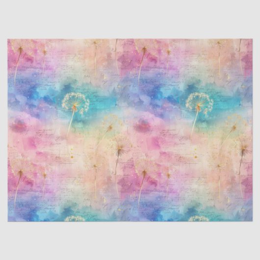 Oude Paardenbloem Abstract Patroon (7) Tissuepapier (Voorkant)