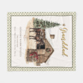 Oude Paardenstal Kerstmis Opa Gezellige Deken (Voorkant (Horizontaal))