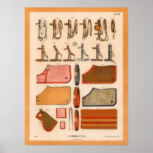 Oude Paardentuig Poster