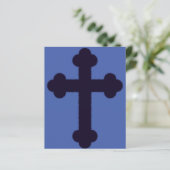 Oude paarse christelijk kruis (Staand voorkant)